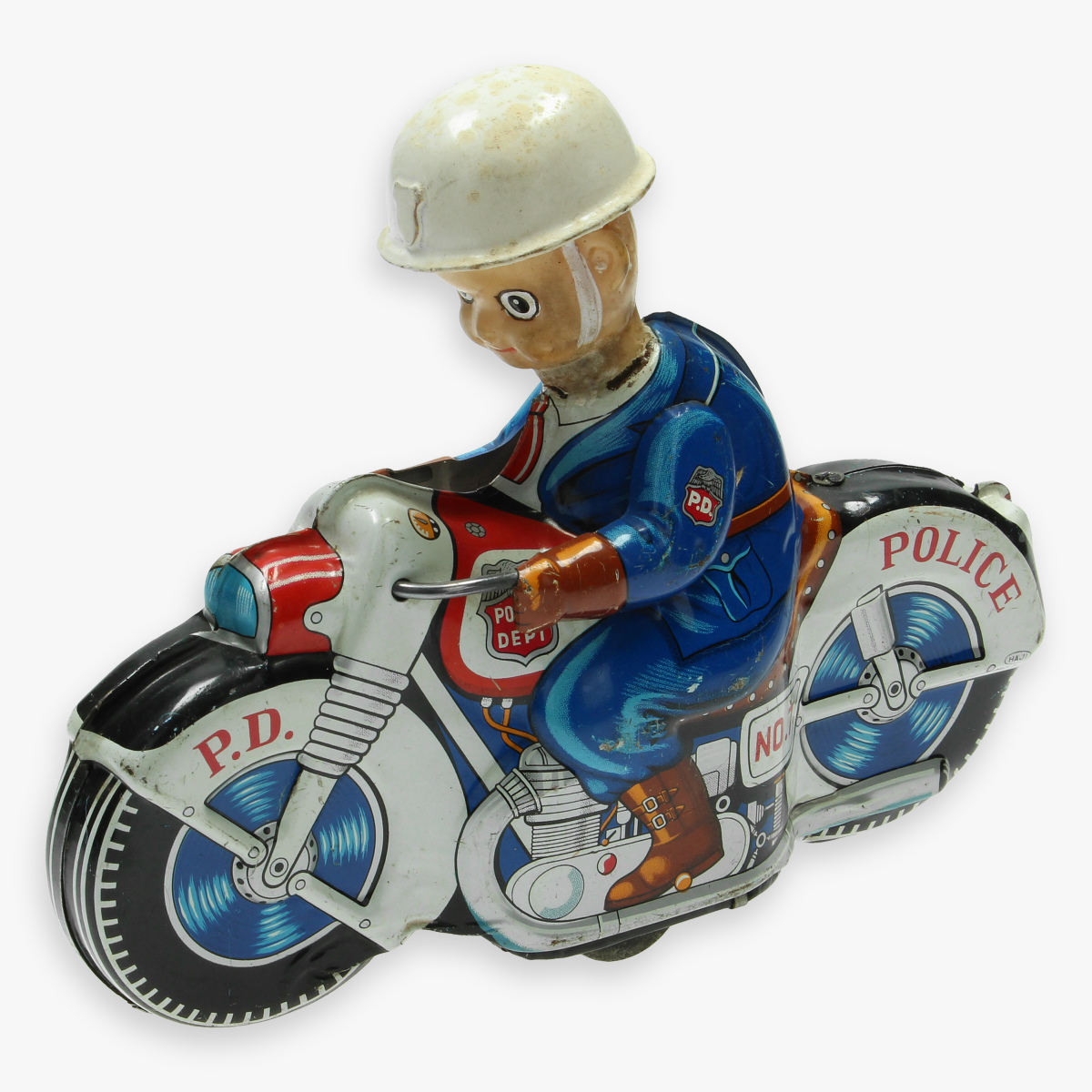 Afbeeldingen van tin toys motorcycle haji made in Japan