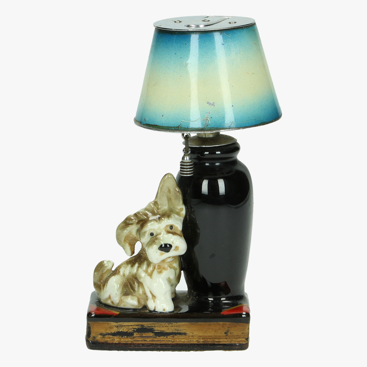 Afbeeldingen van aansteker lamp hondje porselein