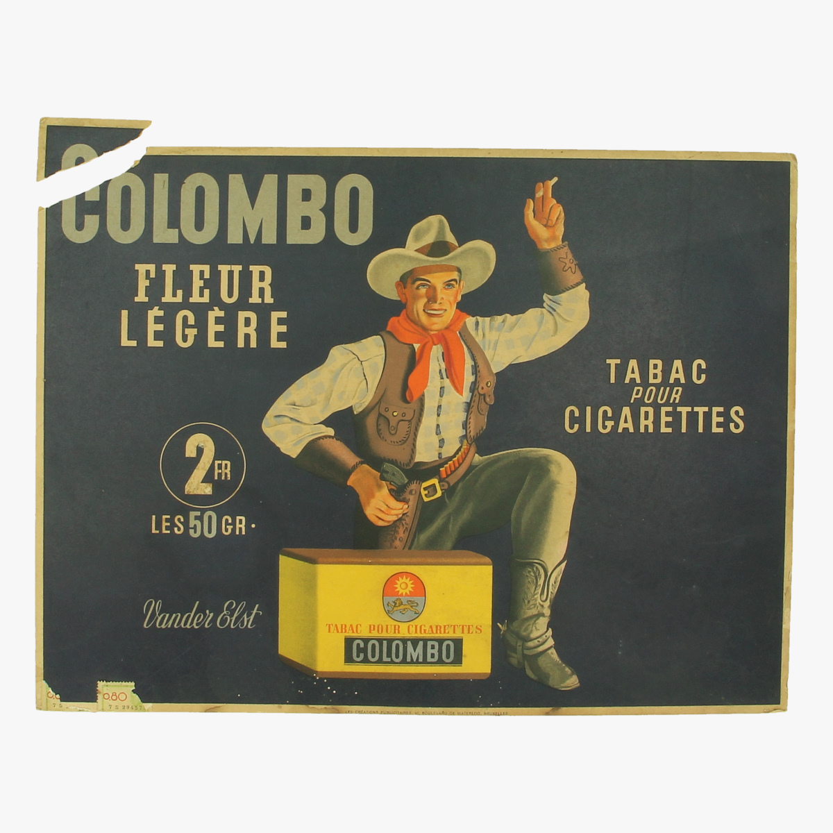 Afbeeldingen van Kartonnen Pancarte Colombo Cigarettes