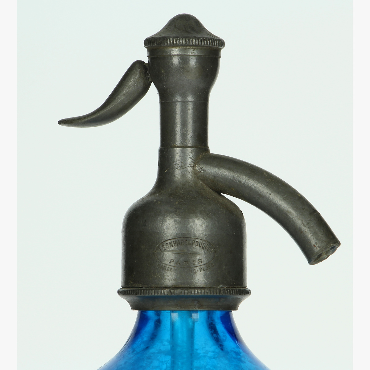 Afbeeldingen van oude soda fles blauw 