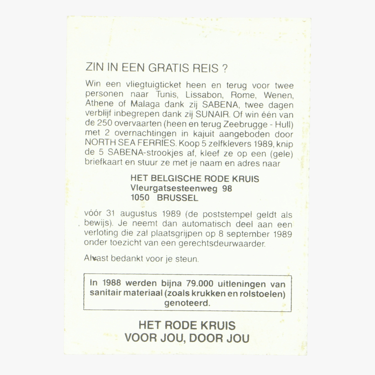 Afbeeldingen van sticker sabena,  het belgische rode kruis 1989 donald duck the walt disney 
