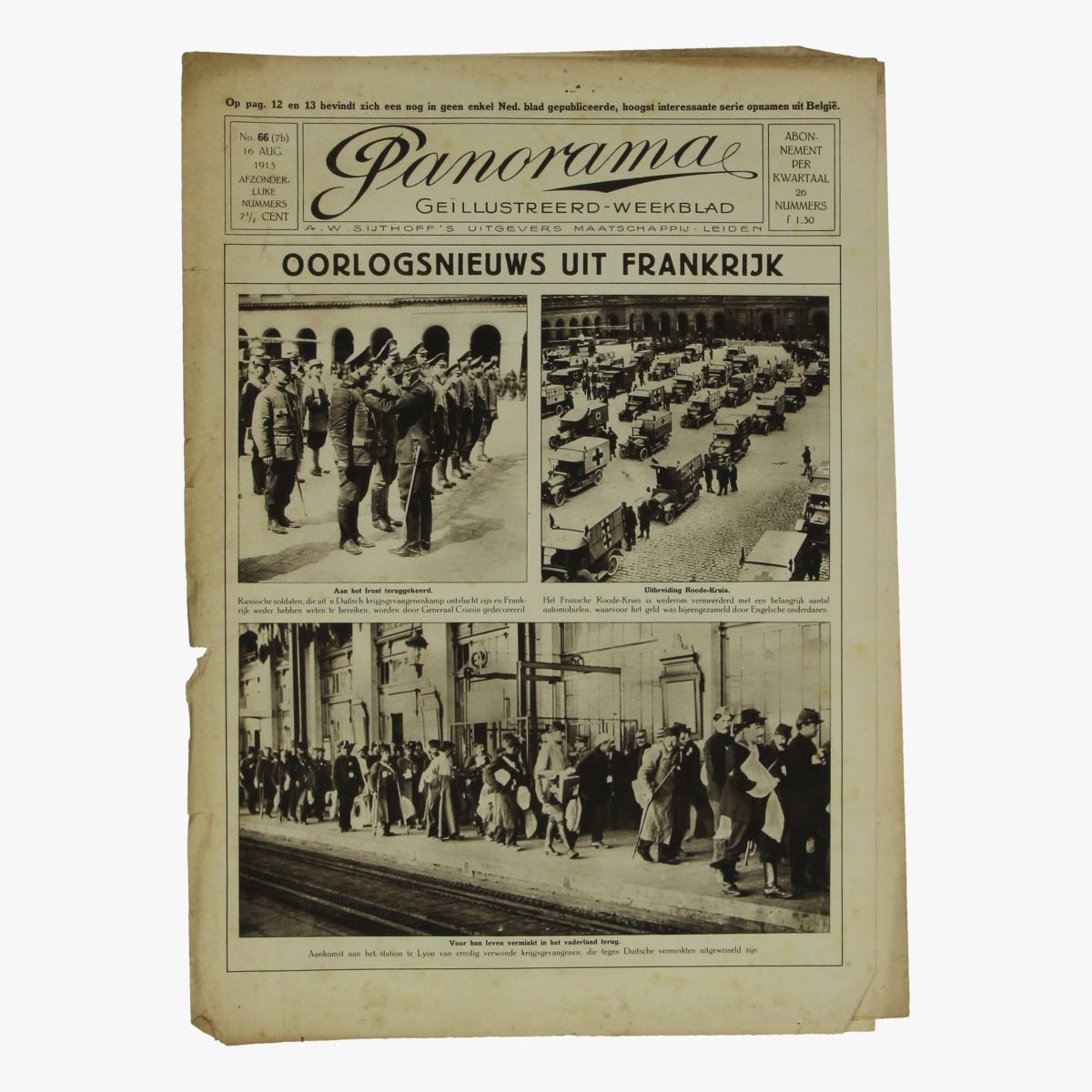 Afbeeldingen van oude weekblad panorama N°66   16 aug. 1915