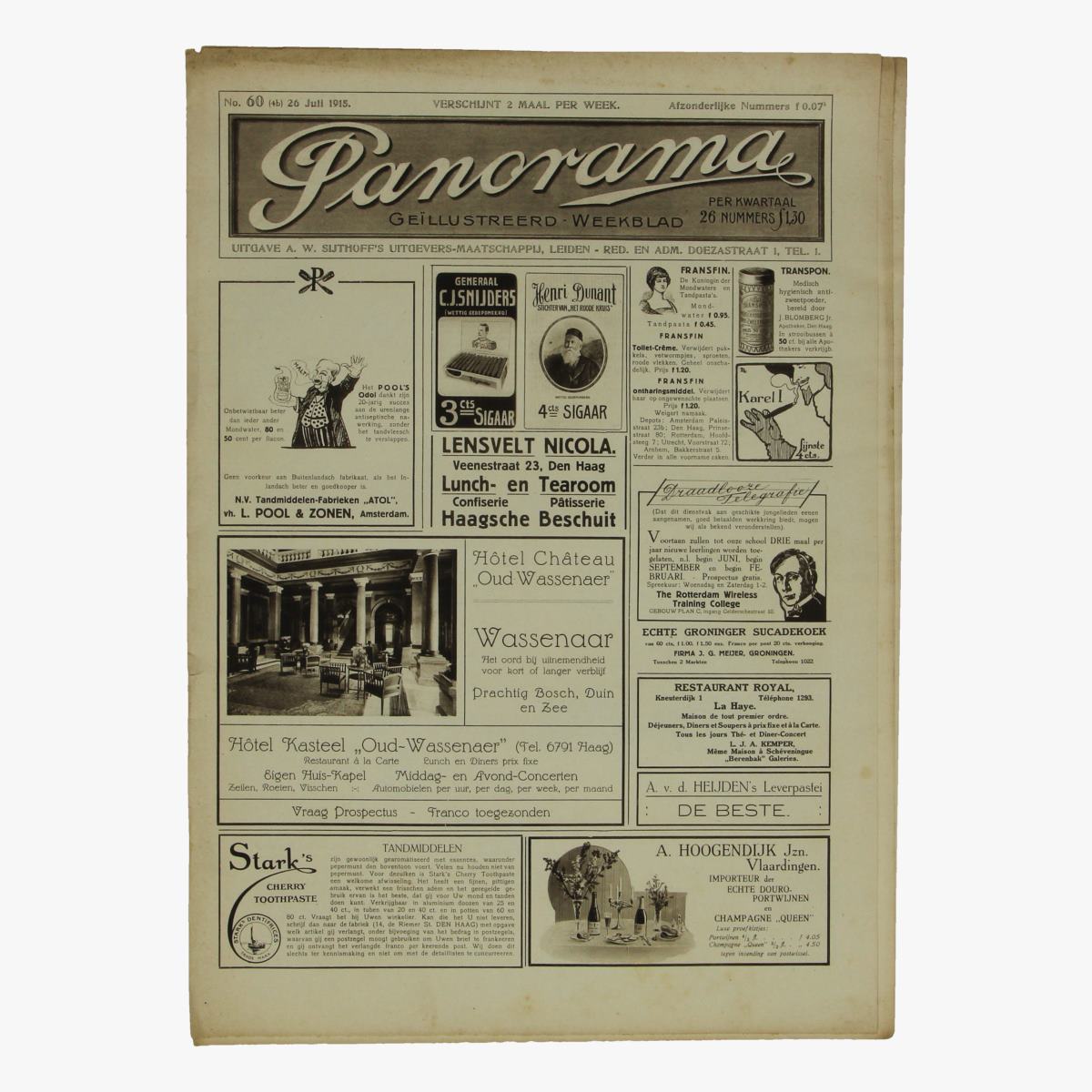 Afbeeldingen van oude weekblad panorama N°60  26 juli 1915