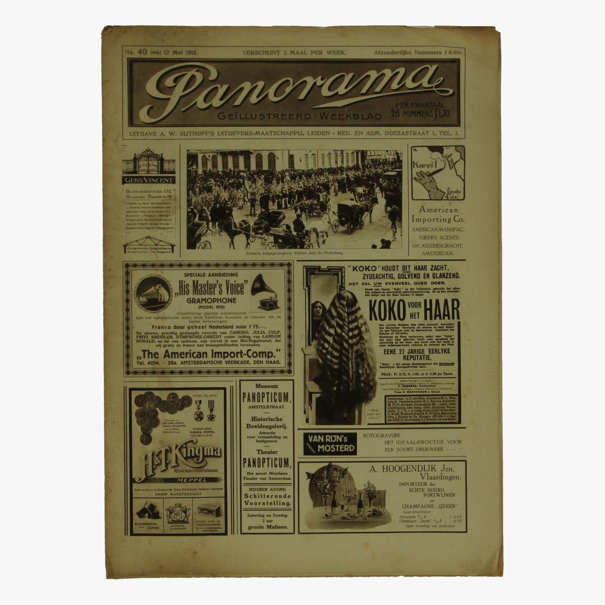 Afbeeldingen van oude weekblad panorama N°40  17 mei 1915