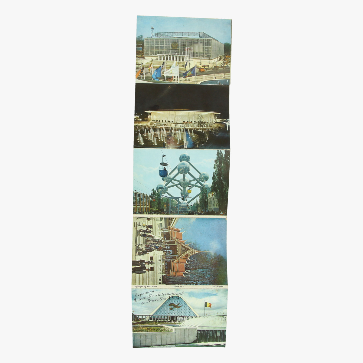 Afbeeldingen van expo 58 postkaarten 10 stuks serie 10c copyright by egicarte