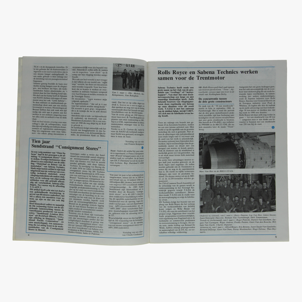 Afbeeldingen van maanblad onze sabena mei 1990 tweetalig frans nederlands 