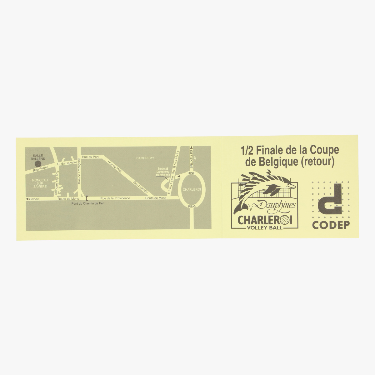 Afbeeldingen van ticket les dauphines de charleroi 26 feb 1995