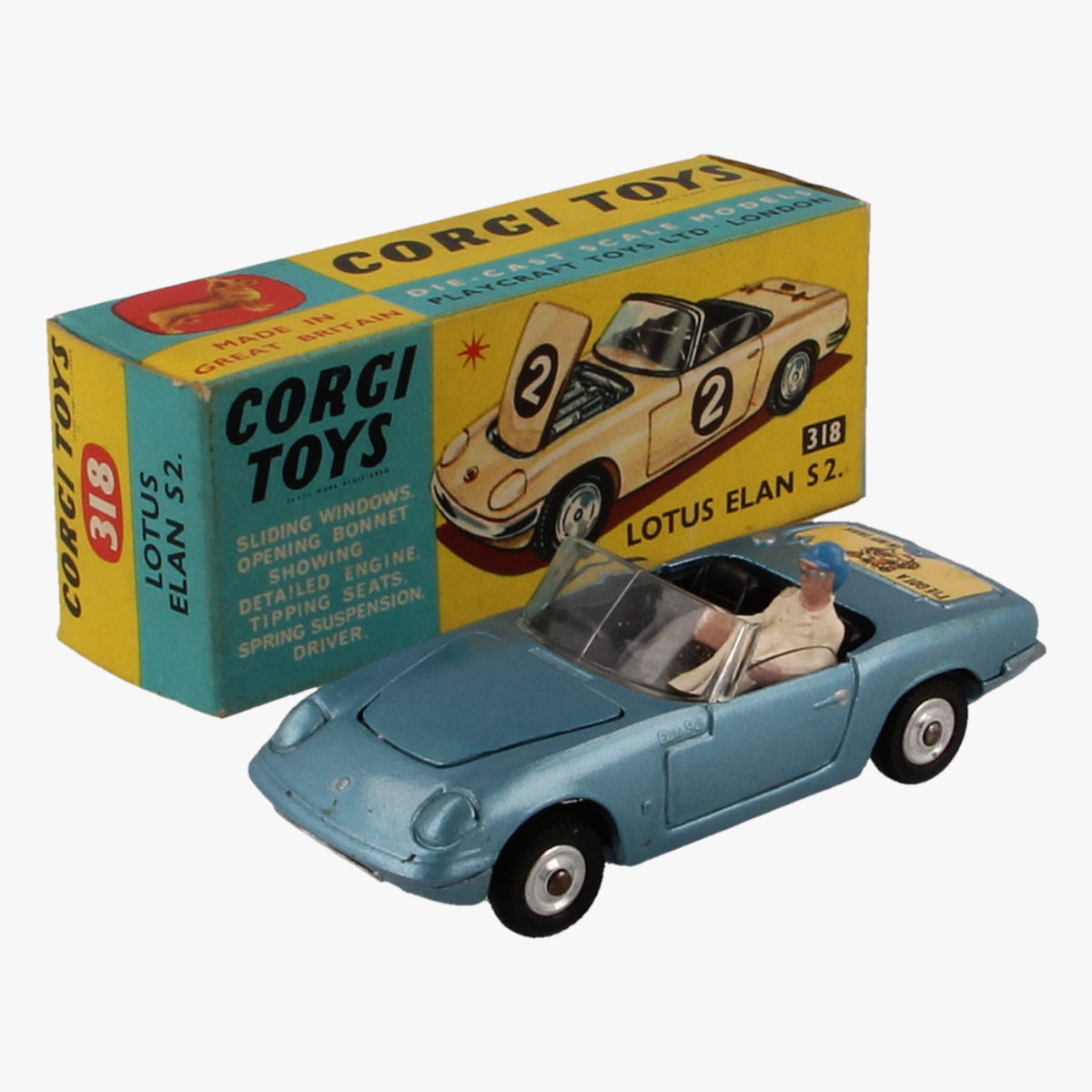 Afbeeldingen van Corgi Toys. Lotus Elan S2. Nr. 318