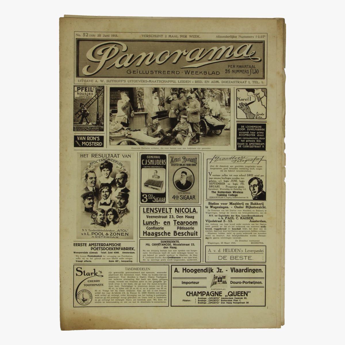 Afbeeldingen van oude weekblad panorama N° 52  28 juni 1915