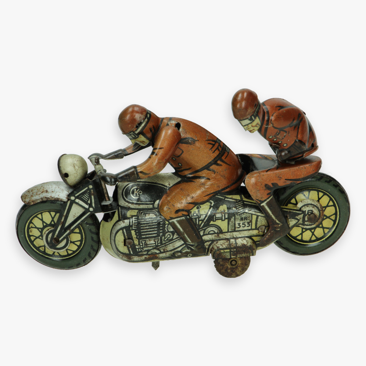 Afbeeldingen van kellerman sozuis cko jaren 30 tin toy motorcycle nr 353 military zeer zeldzaam