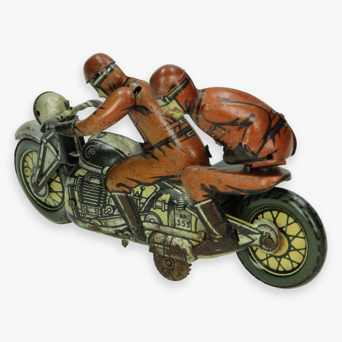 Afbeeldingen van kellerman sozuis cko jaren 30 tin toy motorcycle nr 353 military zeer zeldzaam