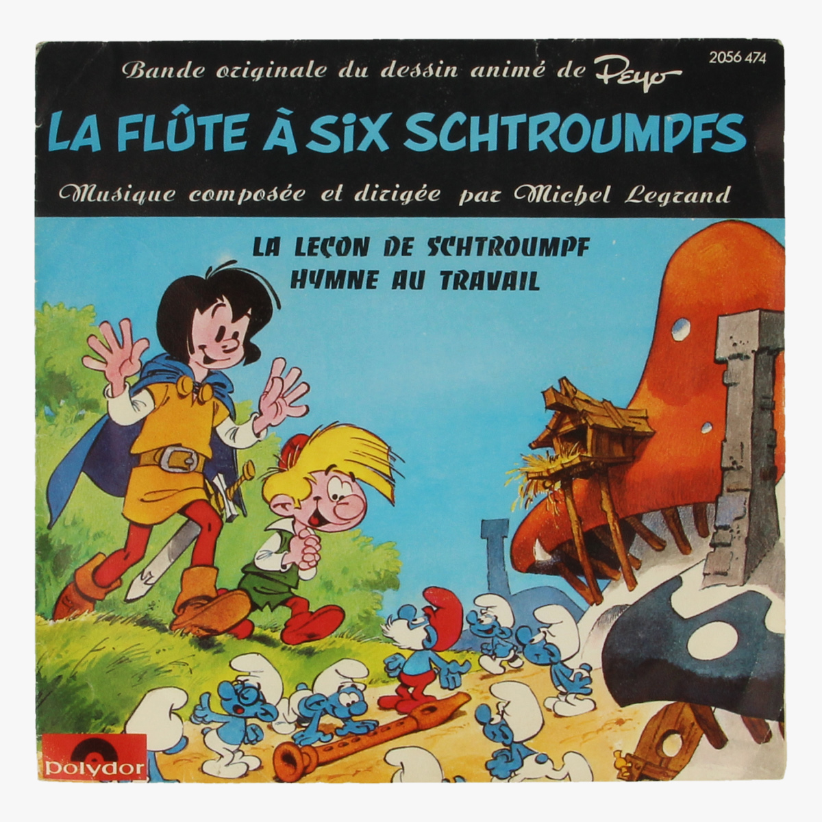 Afbeeldingen van La flûte a six schtroumpes 45 toeren LP Polydor