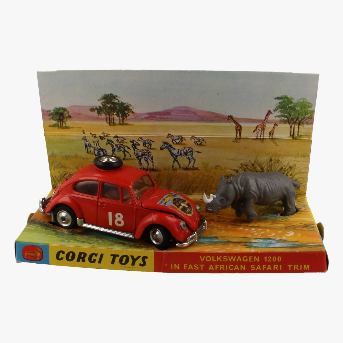 Afbeeldingen van Corgi Toys. Volkswagen 1200 in East African Safari Trim. Nr.256