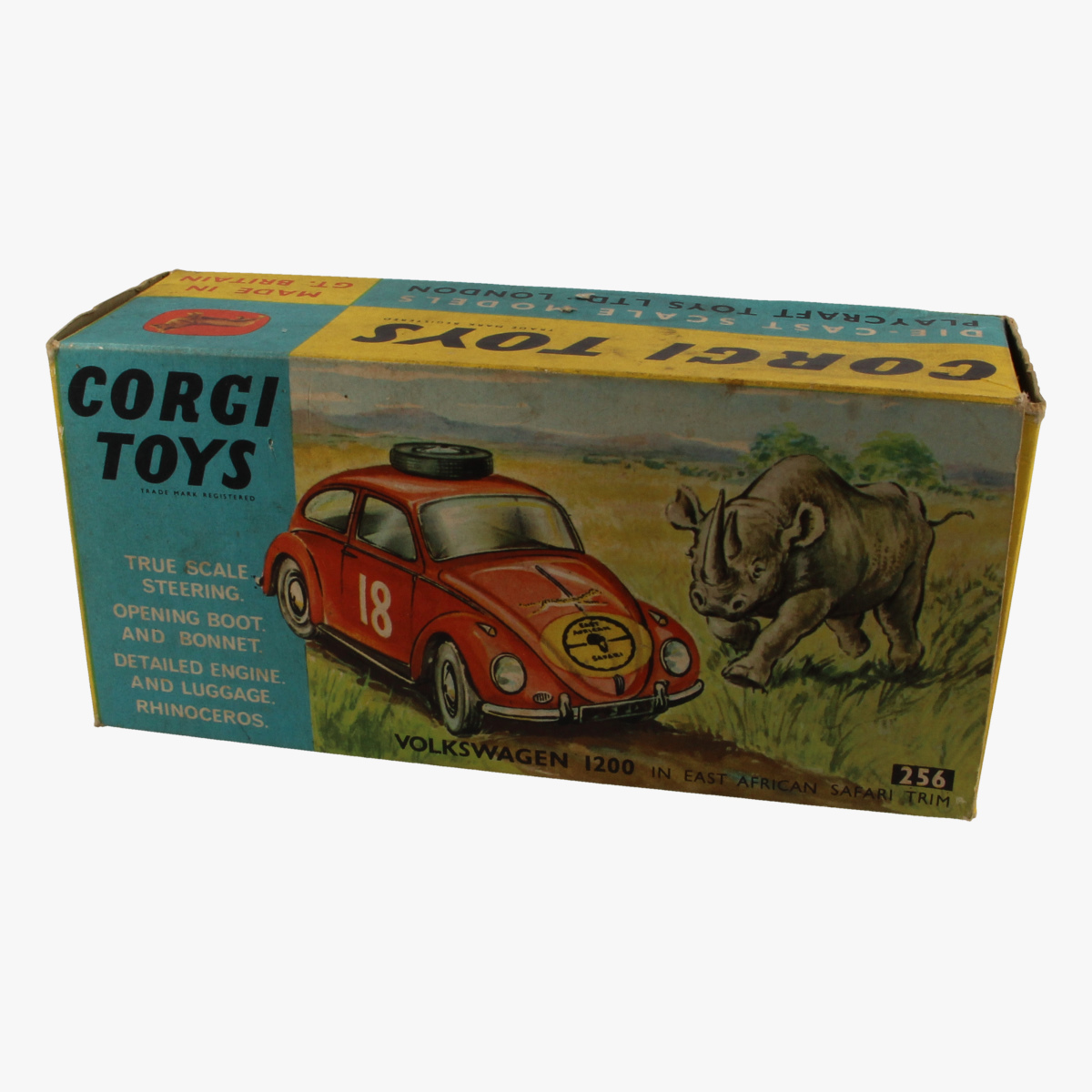 Afbeeldingen van Corgi Toys. Volkswagen 1200 in East African Safari Trim. Nr.256