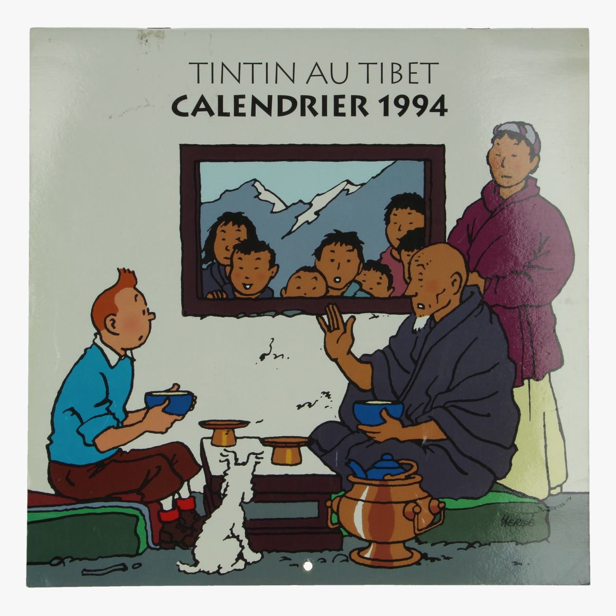 Afbeeldingen van kalender Hergé tintin au tibet 1994