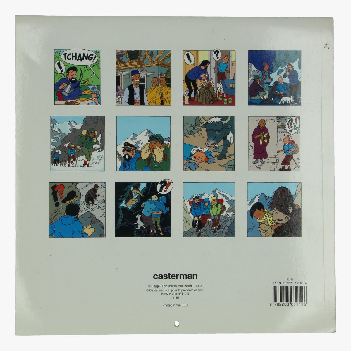 Afbeeldingen van kalender Hergé tintin au tibet 1994