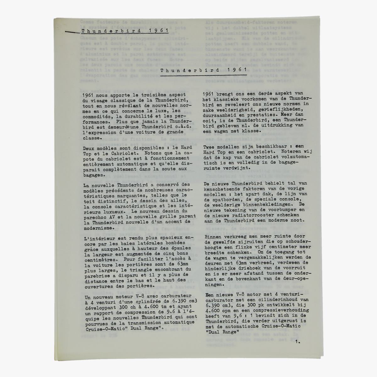 Afbeeldingen van informatie folder thunderbird 1961