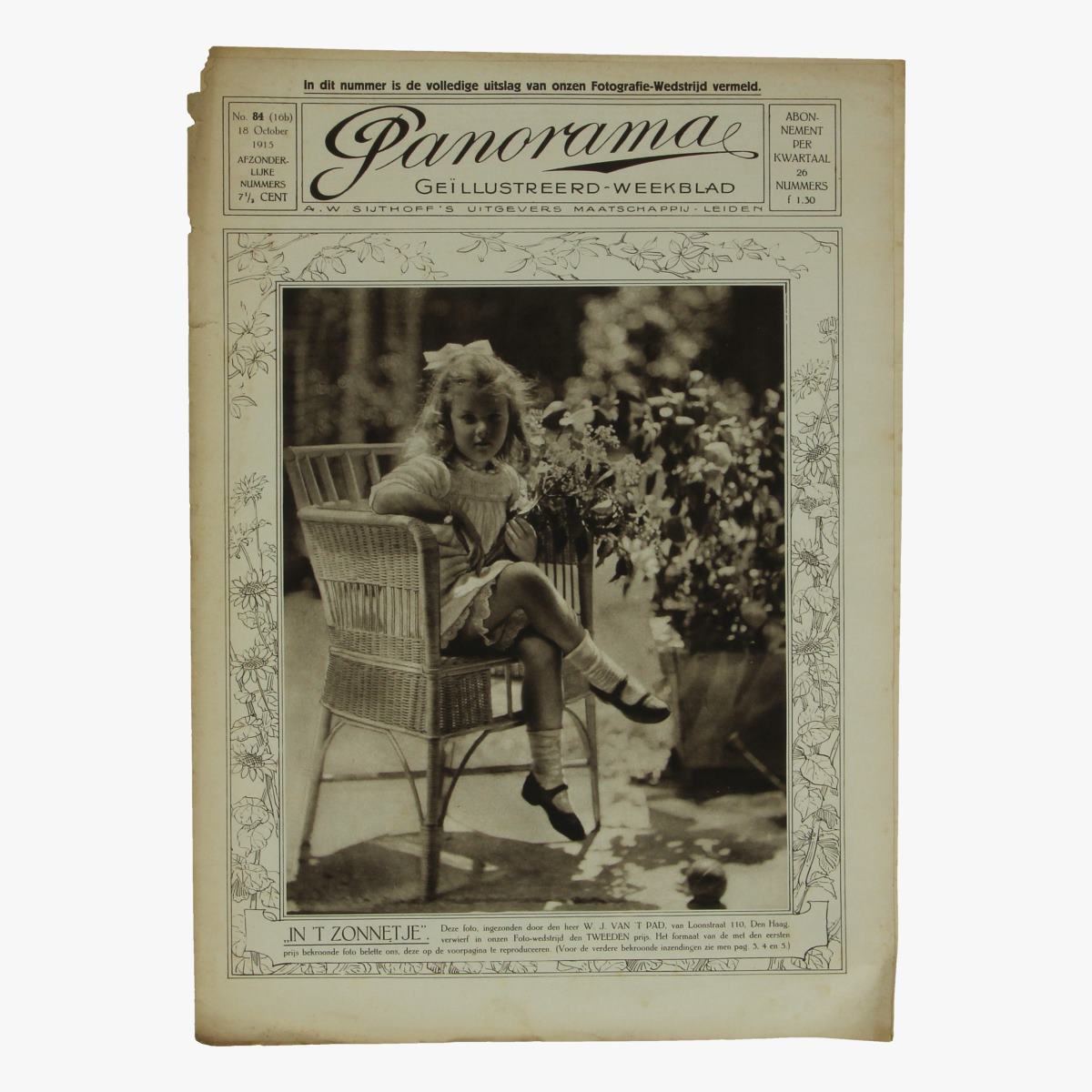 Afbeeldingen van oude weekblad panorama N°84 18 Oct 1915