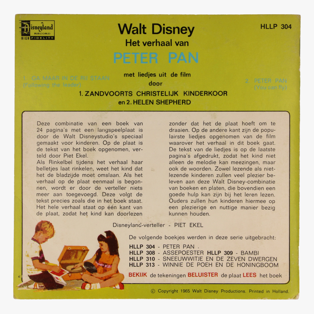 Afbeeldingen van Singel Walt Disney Het verhaal van Peter Pan