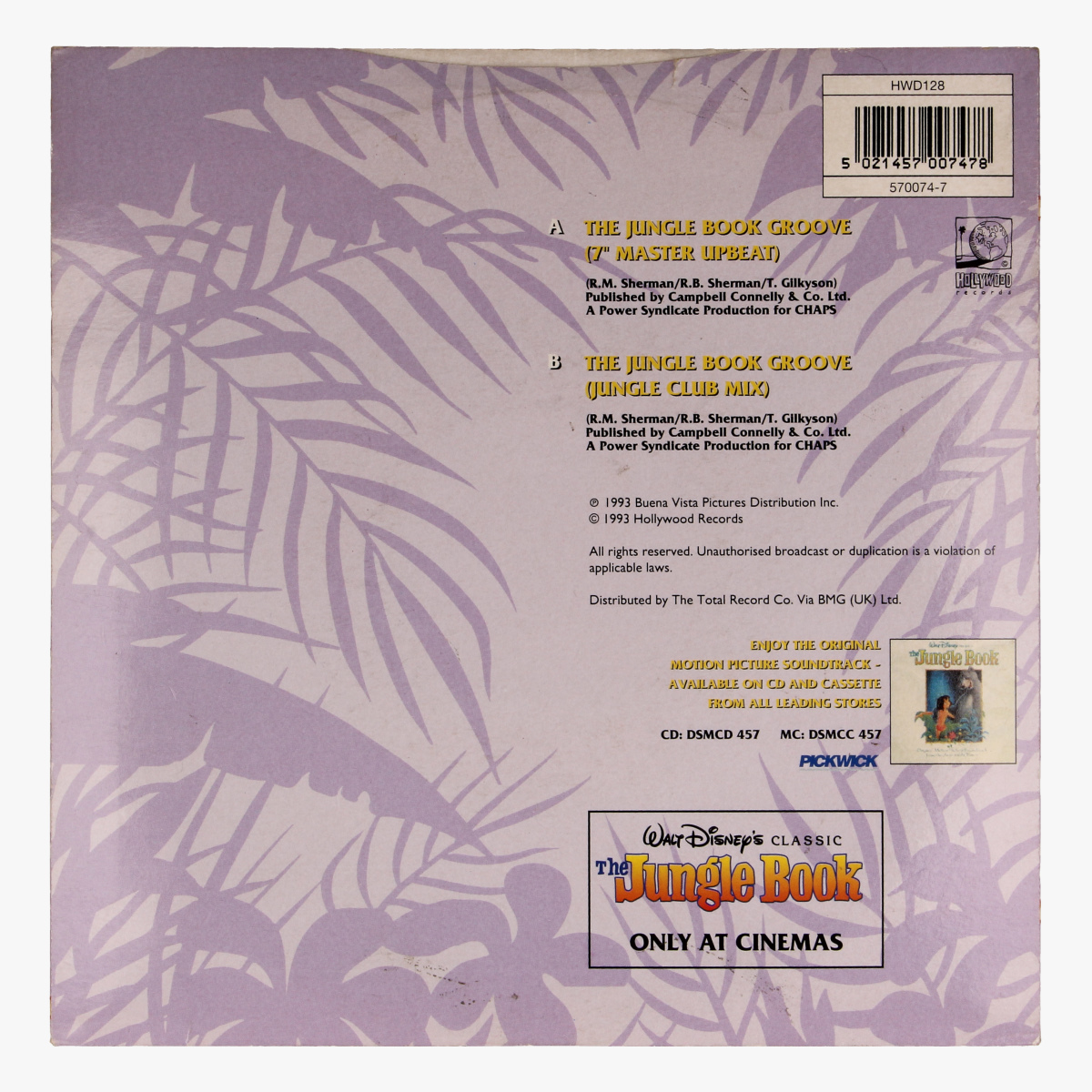 Afbeeldingen van The jungle book Groove LP 45 toeren