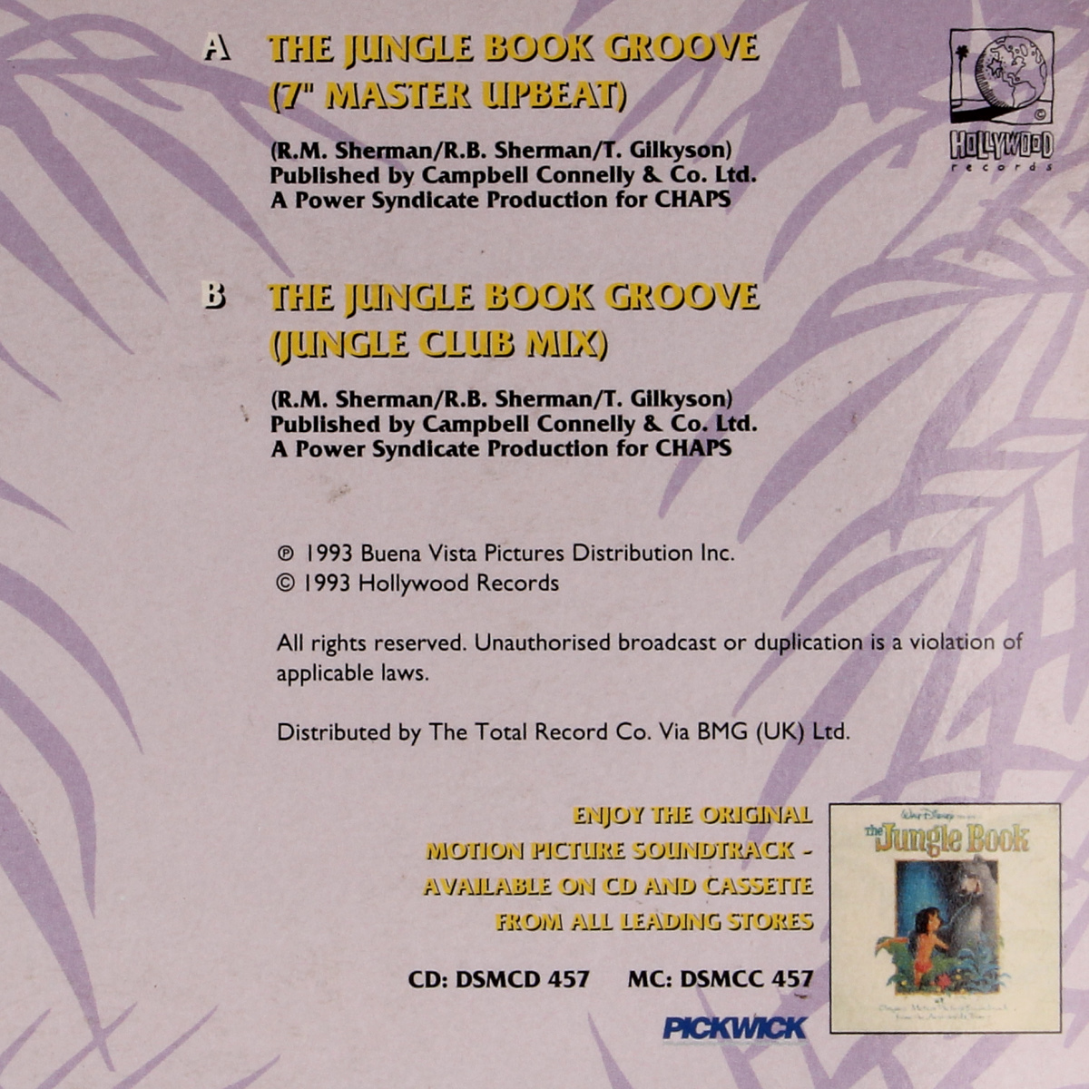Afbeeldingen van The jungle book Groove LP 45 toeren