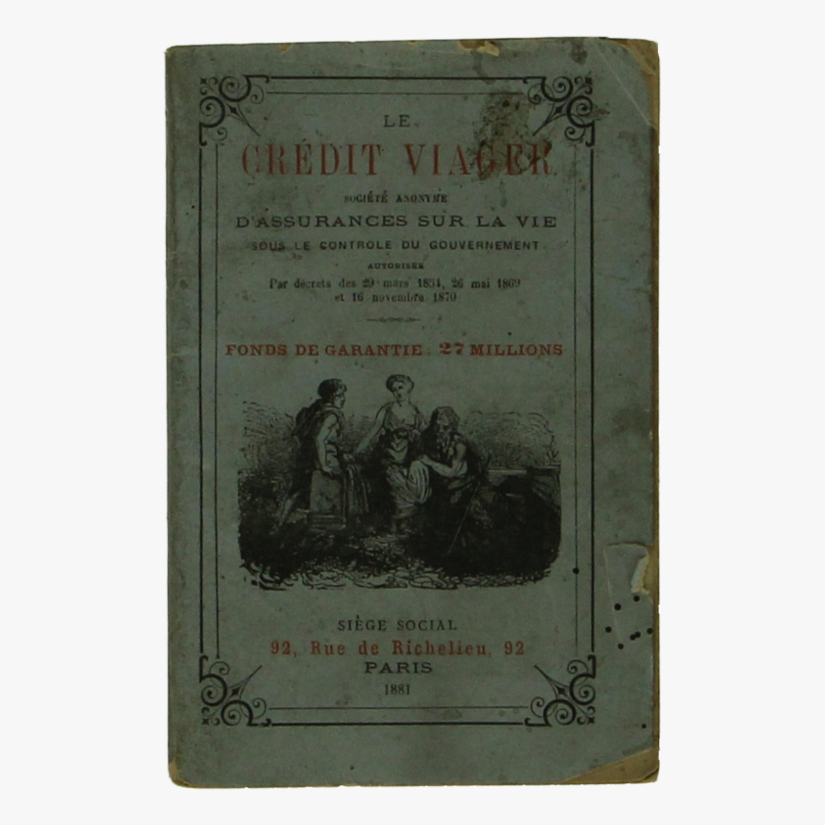Afbeeldingen van boekje 1881 Le credit viager