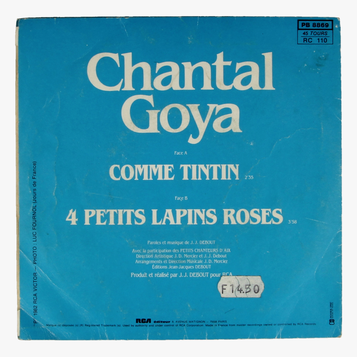 Afbeeldingen van Chantal Goya comme Tintin 4 Petits lapins roses