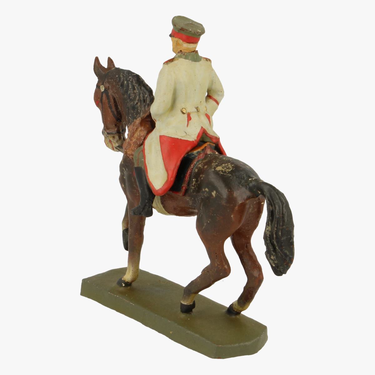 Afbeeldingen van Elastolin soldaatje op paard fabr: elastolin