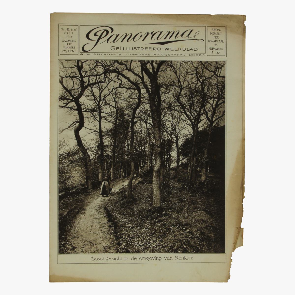 Afbeeldingen van oude weekblad panorama N°81  7 oct. 1915.