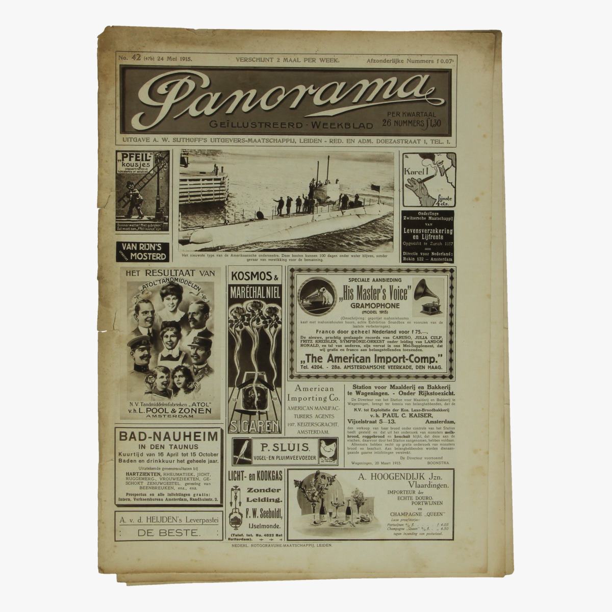 Afbeeldingen van oude weekblad panorama N°42   24 mei 1915