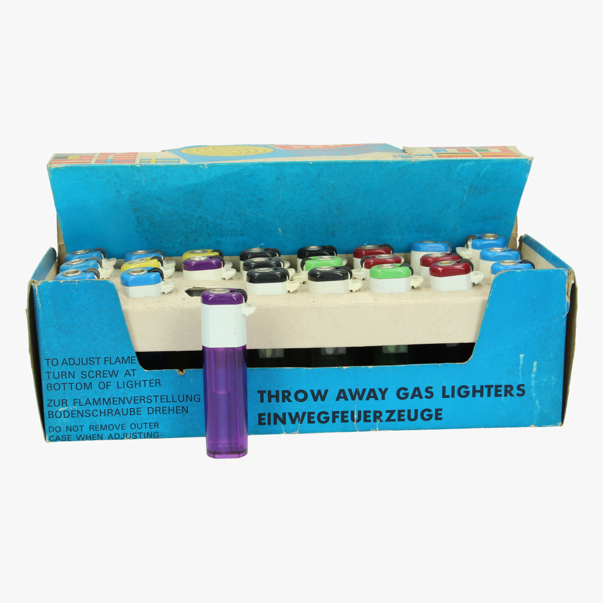 Afbeeldingen van oude aansteker prof throw-away lighters full box