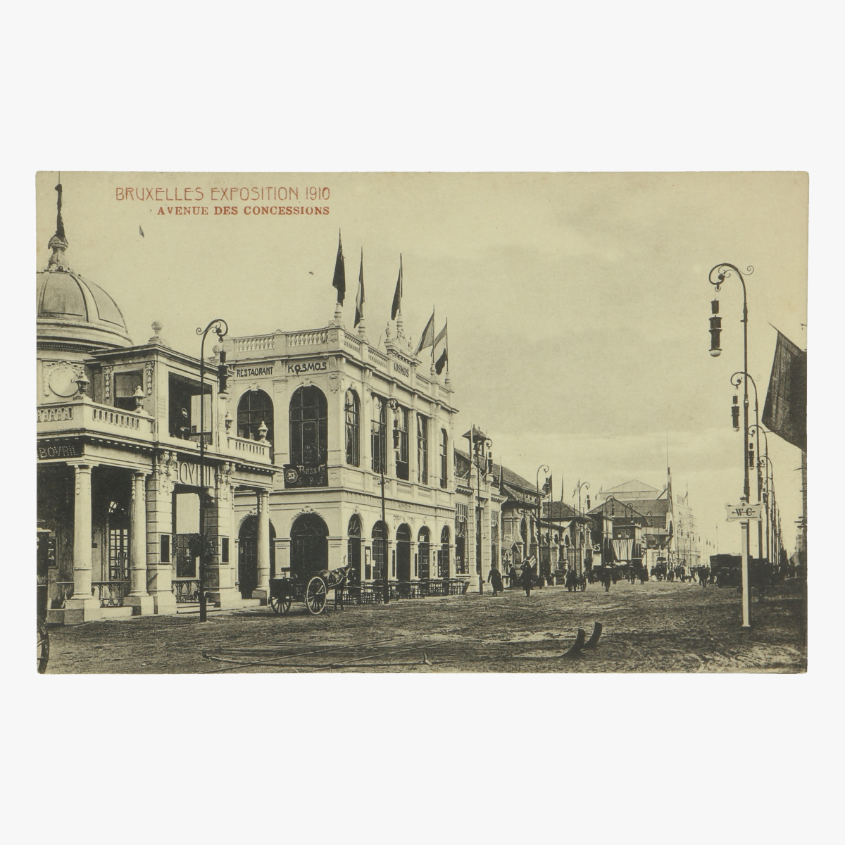 Afbeeldingen van postkaart bruxelles exposition 1910 avenue des concessions