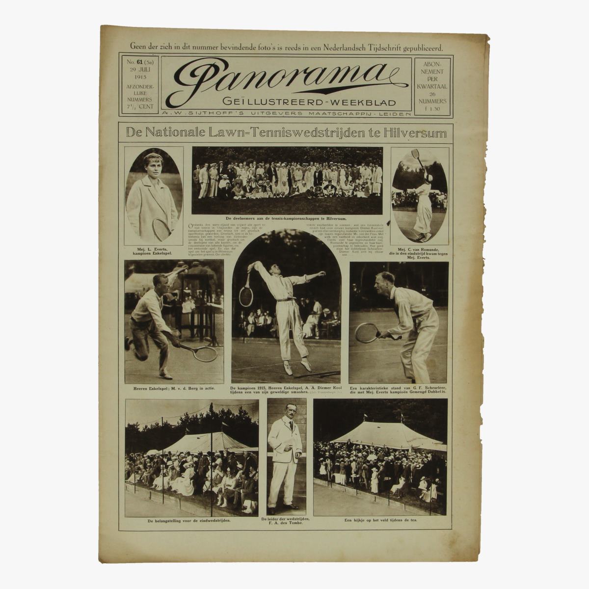 Afbeeldingen van oude weekblad panorama N°61  29 juli 1915
