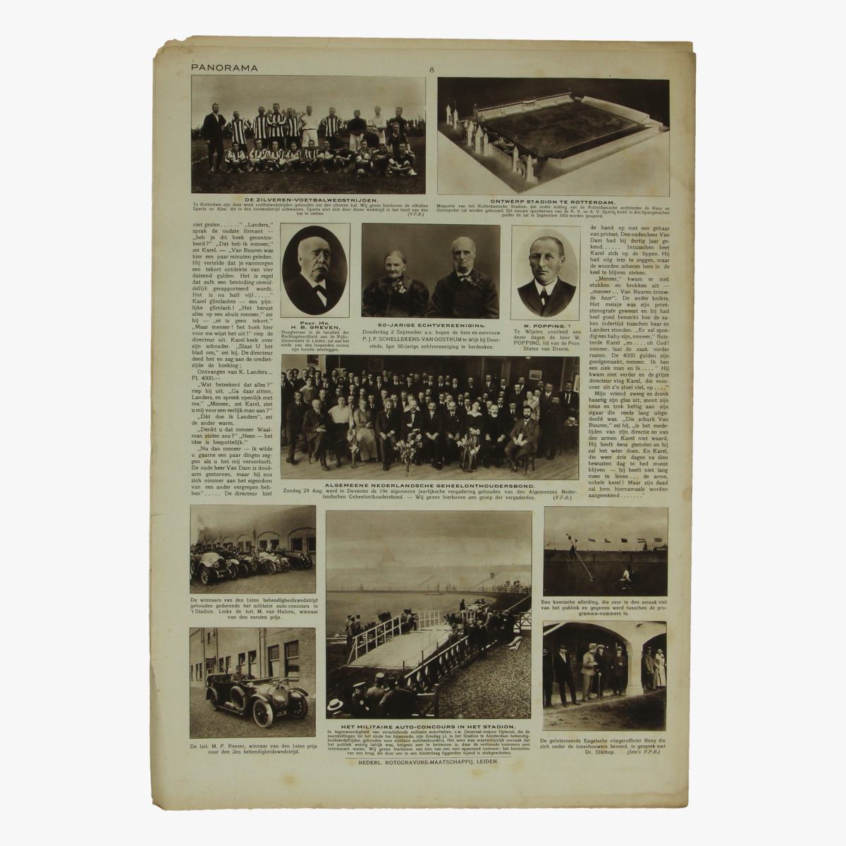 Afbeeldingen van oude weekblad panorama N°71  2 sept 1915