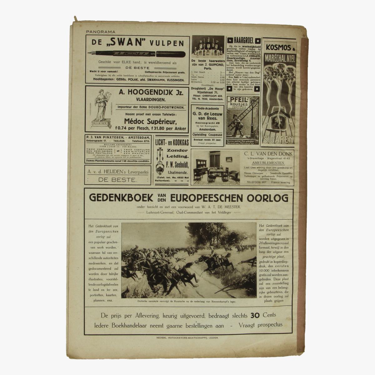 Afbeeldingen van oude weekblad panorama N°26  31 maart 1915.
