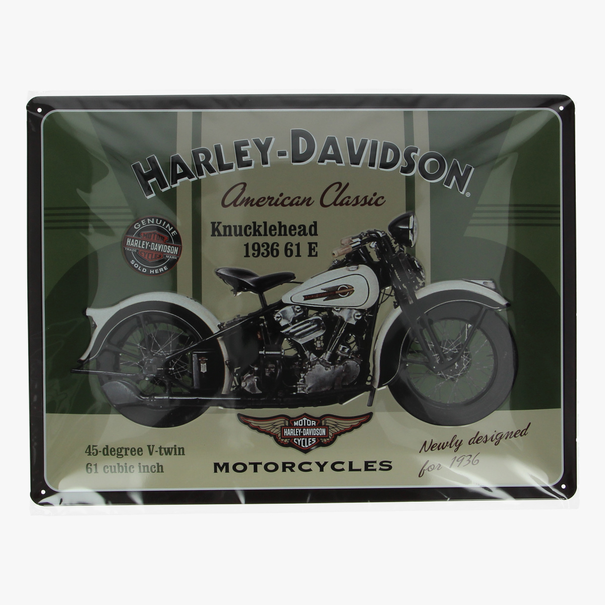 Afbeeldingen van blikken bordje Harley-Davidson repro geseald