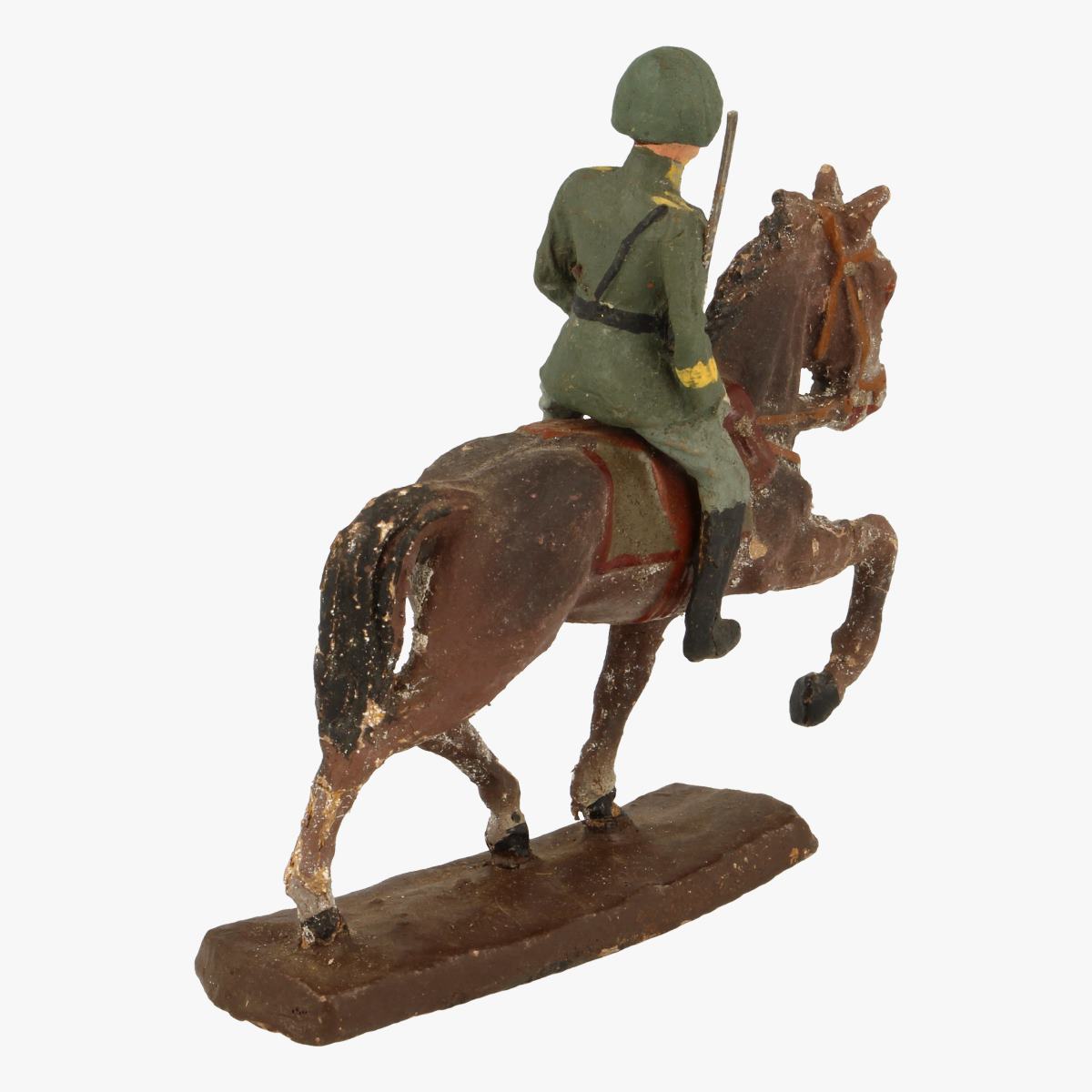 Afbeeldingen van Elastolin soldaatje op paard fabr: Elastolin Germany