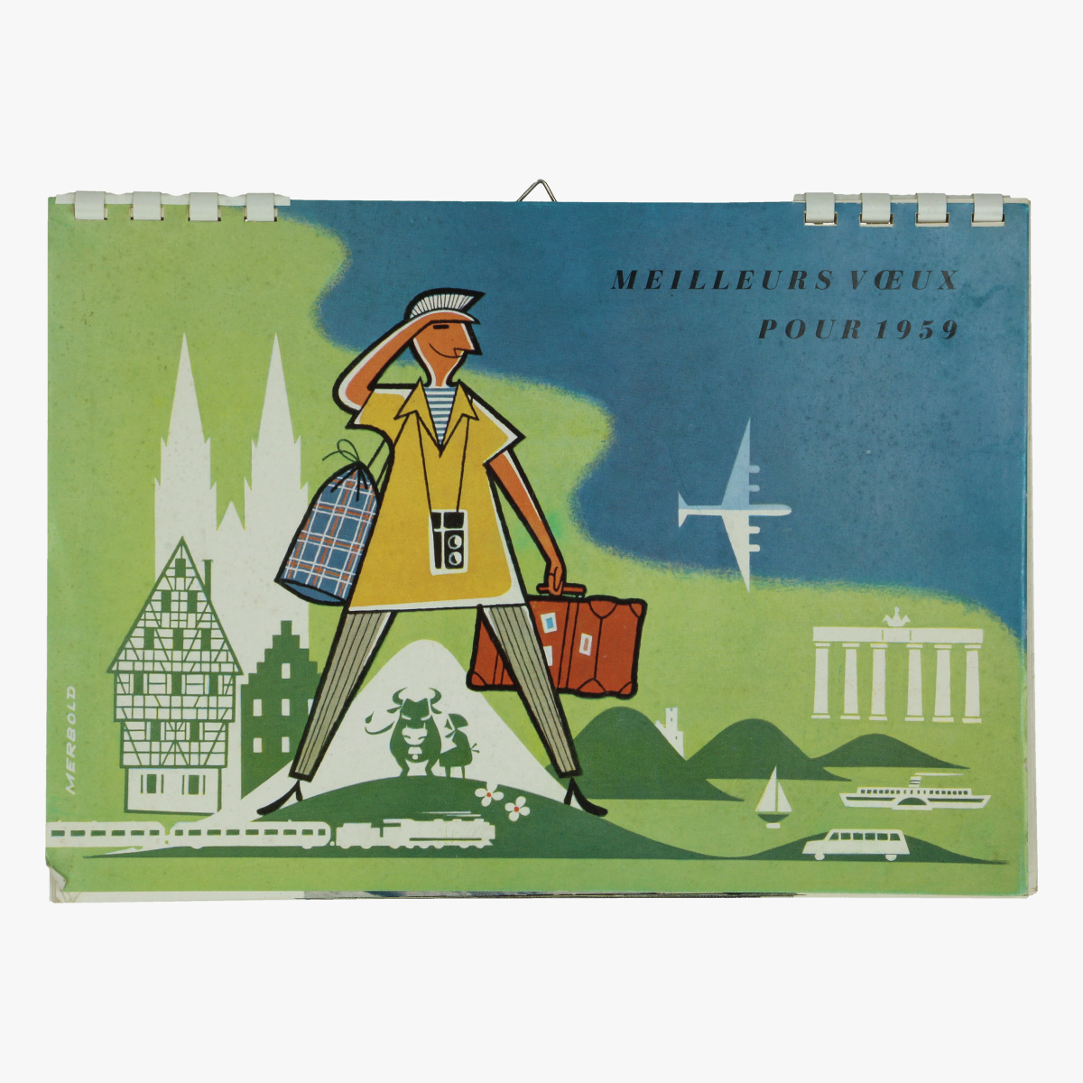 Afbeeldingen van meilleurs voeux pour 1959 - tourisme kalender - postkaarten