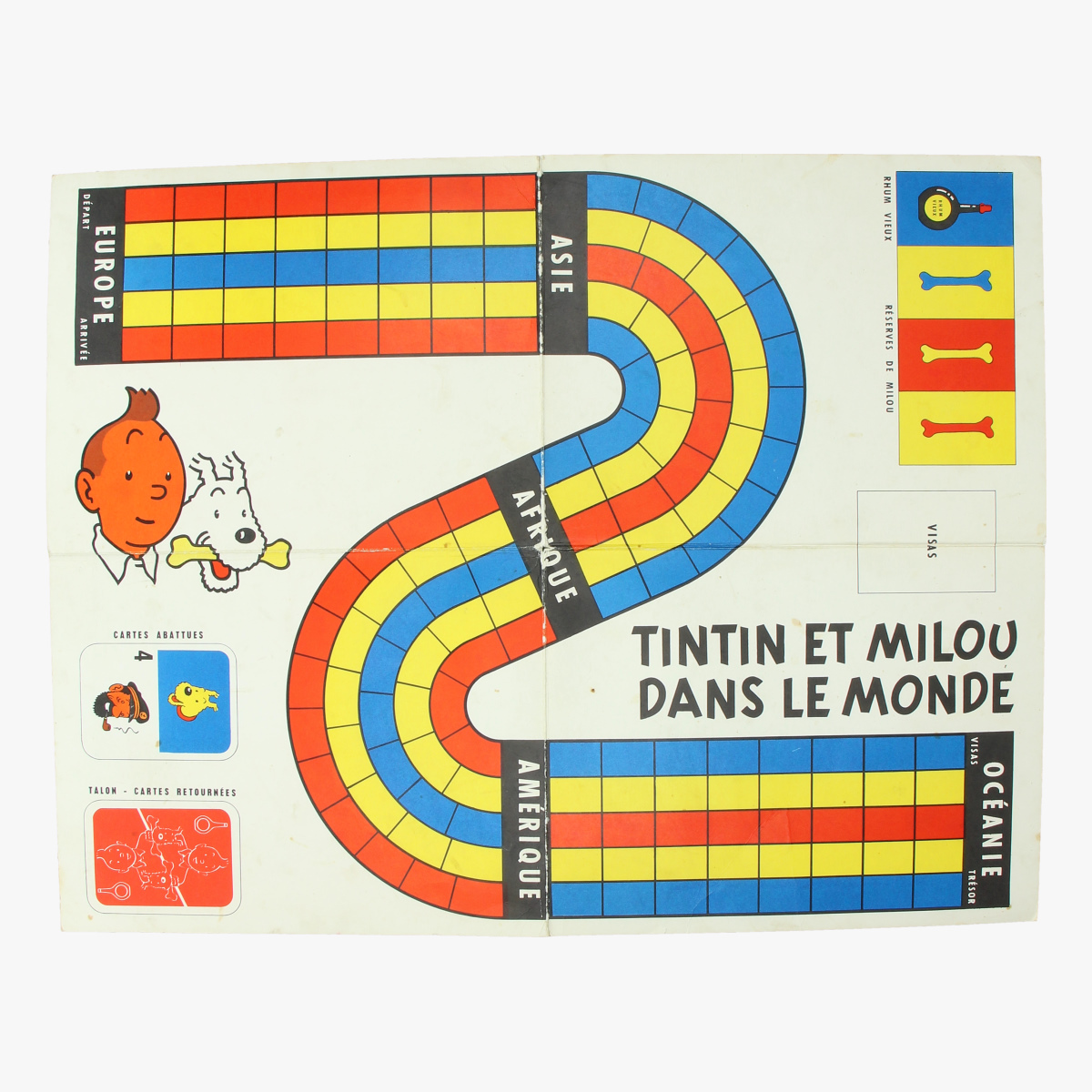 Afbeeldingen van oude bordspel kuifje '' tintin et milou dans le monde " made in france