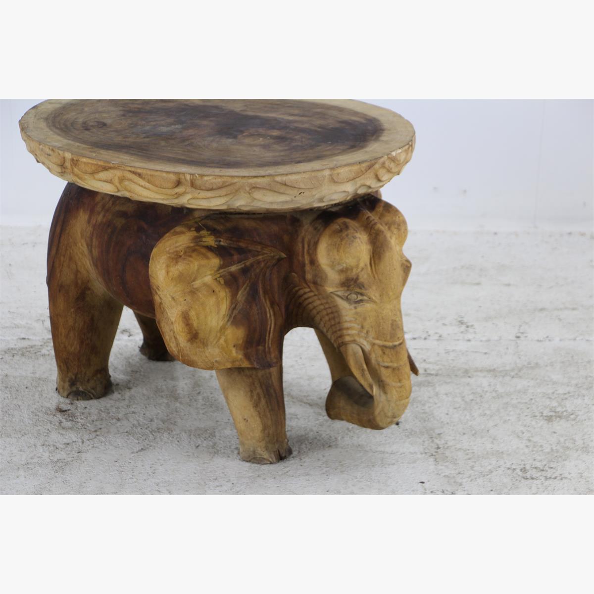 Afbeeldingen van massieve hout salontafel olifant