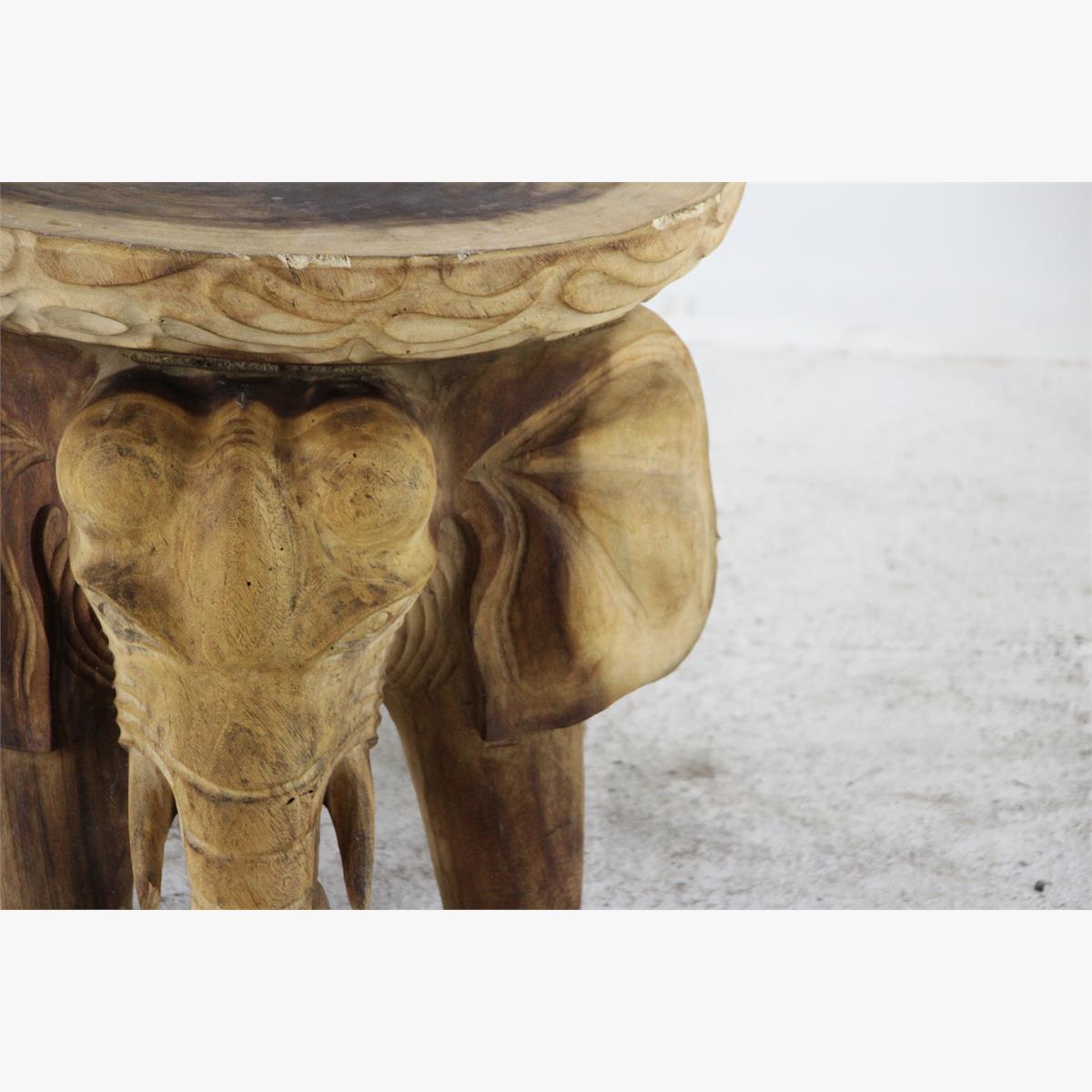 Afbeeldingen van massieve hout salontafel olifant