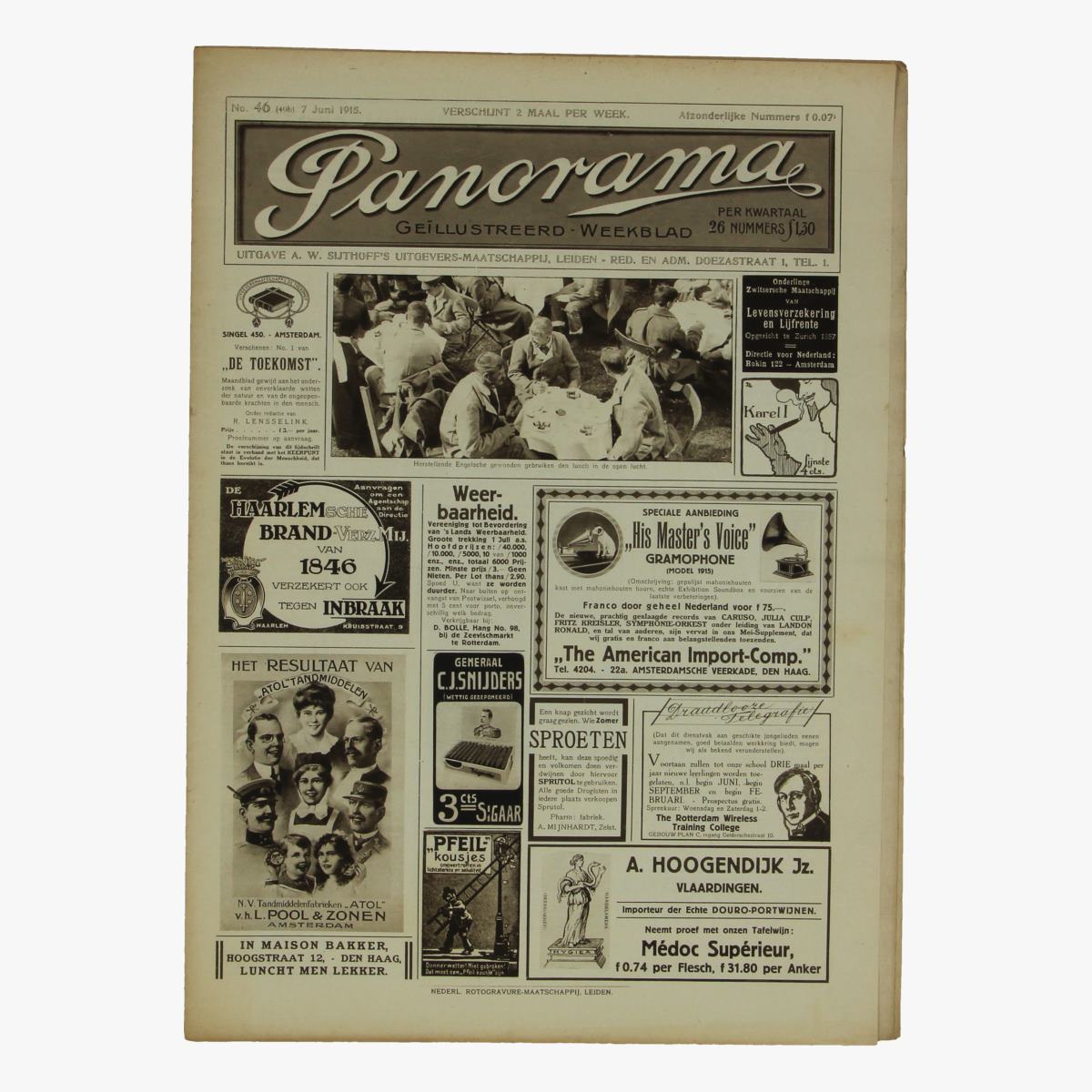 Afbeeldingen van oude weekblad panorama N°46  7 juni 1915.