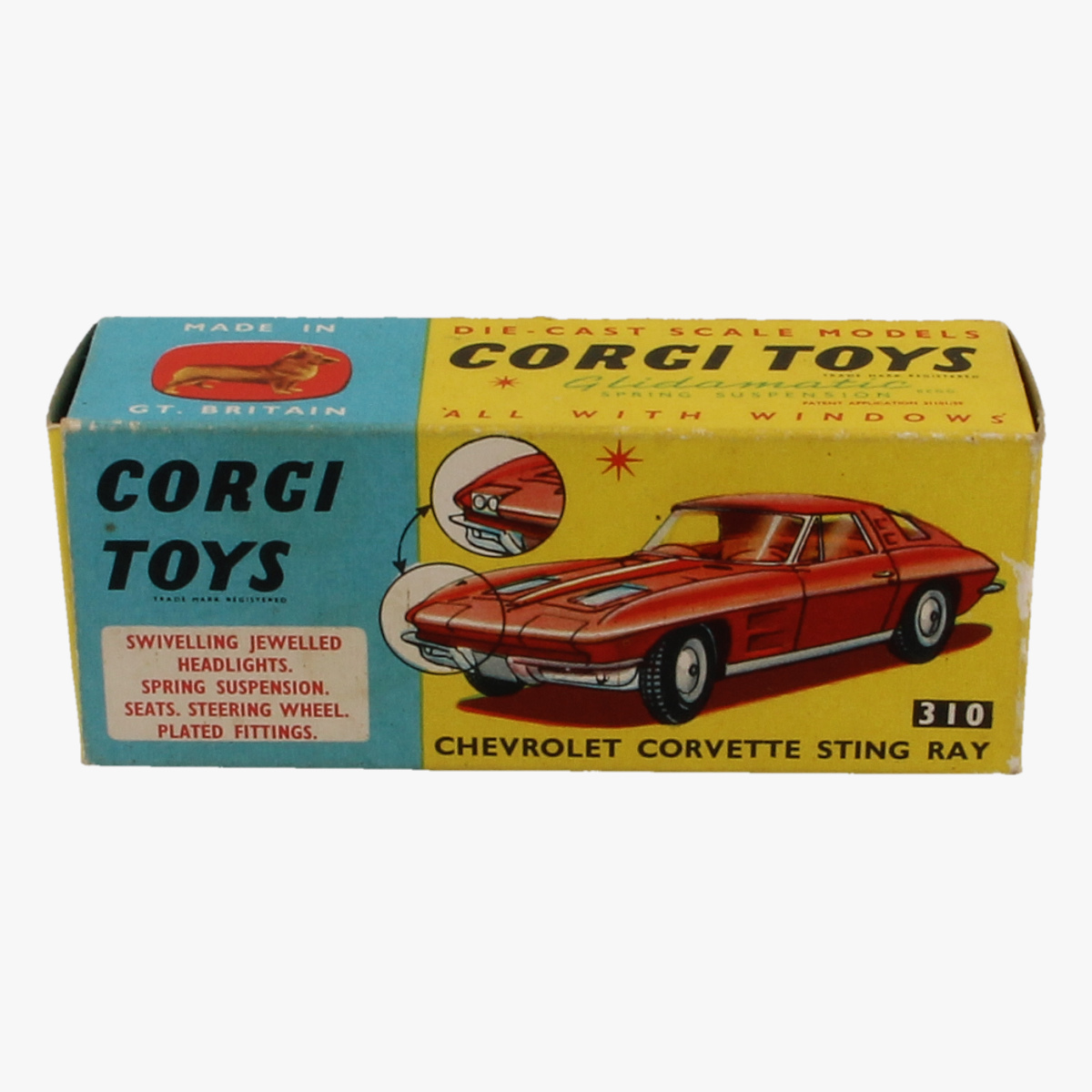 Afbeeldingen van Corgi Toys. Chevrolet Corvette Sting Ray. Nr.310