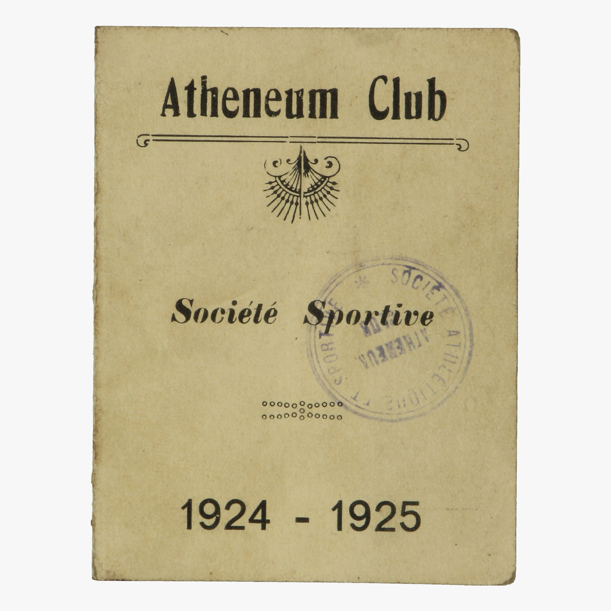 Afbeeldingen van lidmaatschap atheneum club 1924-1925 