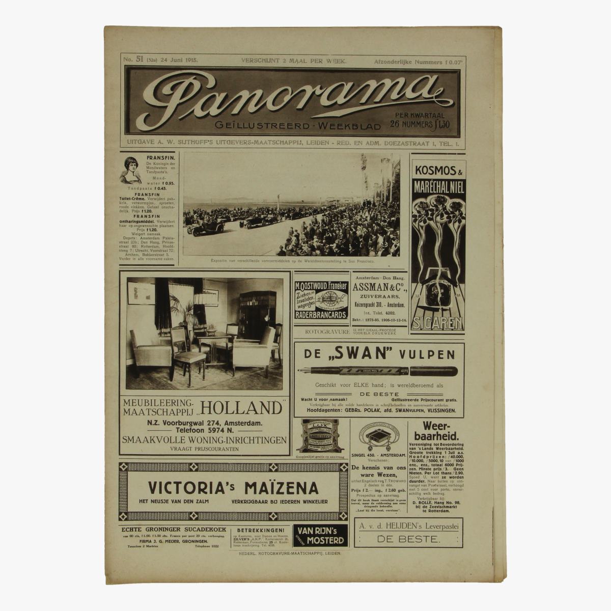 Afbeeldingen van oude weekblad panorama N°51  24 juni 1915