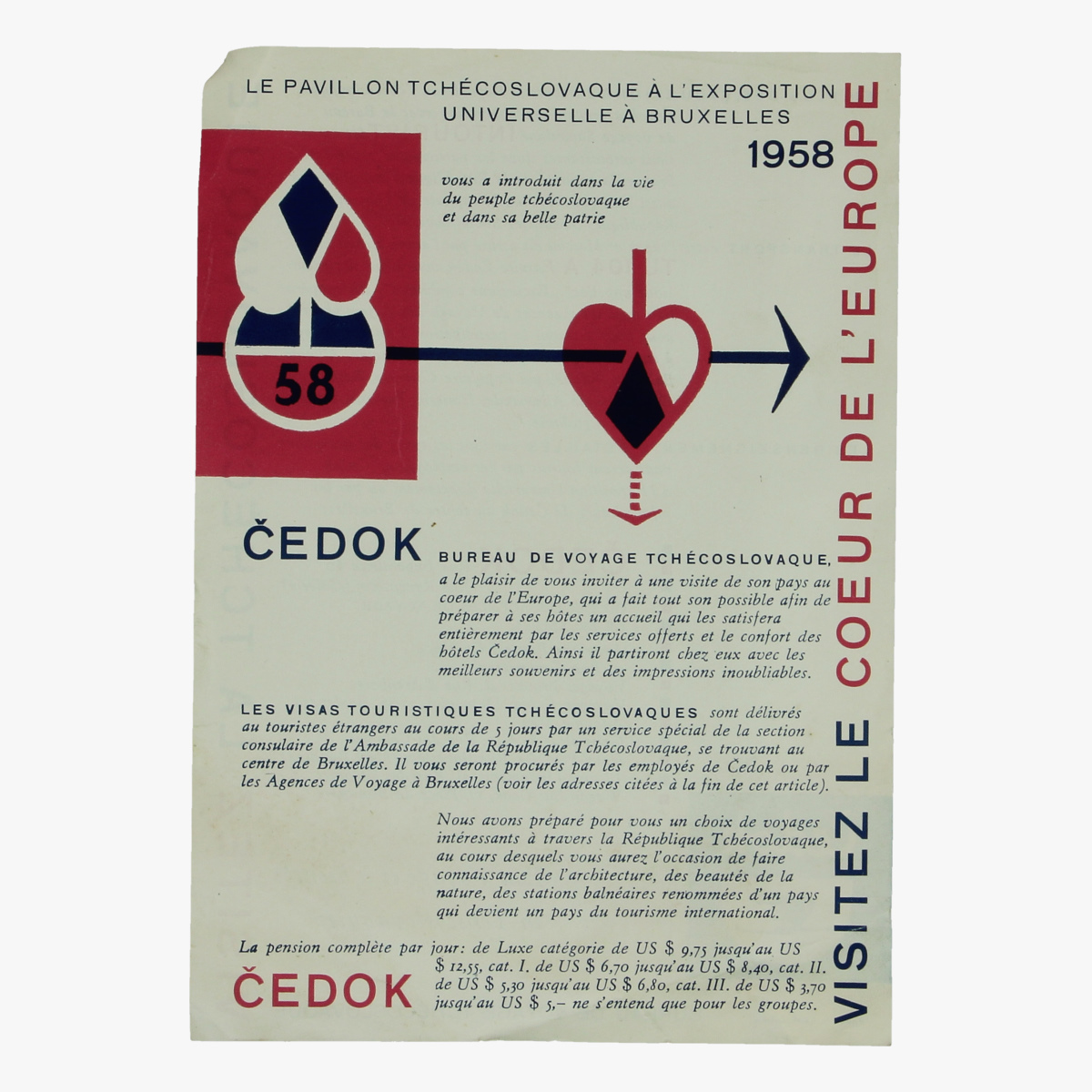 Afbeeldingen van expo 58 flyer le pavillon tchécoslovaque 