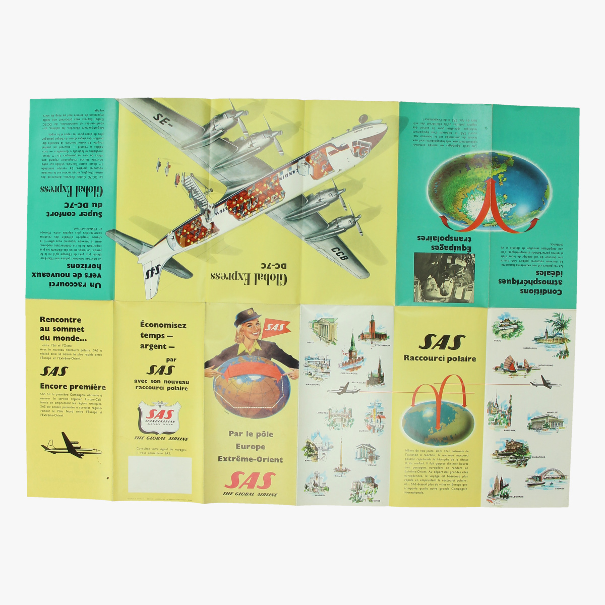 Afbeeldingen van folder sas scandinavian airlines dc-7c