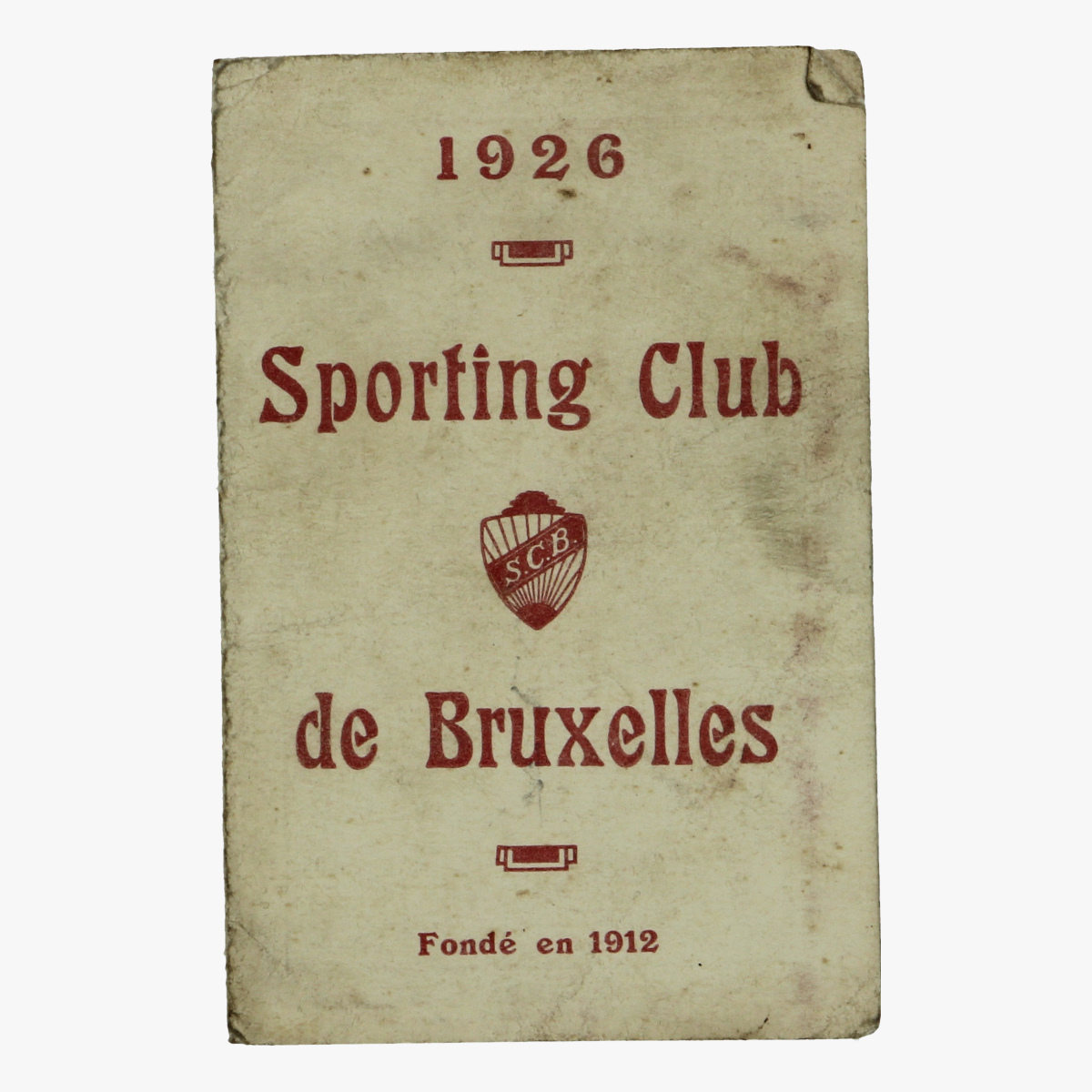 Afbeeldingen van sporting club de bruxelles 1926 ledenkaart 