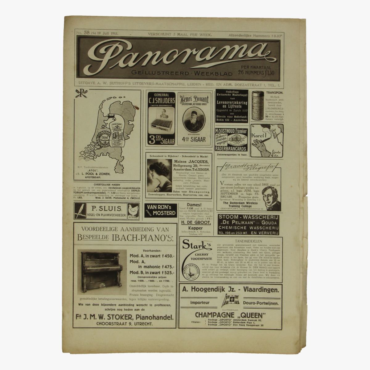 Afbeeldingen van oude weekblad panorama N°58   19 juli 1915